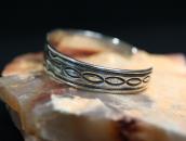 Antique Navajo 卍 & Arrows Stamped Ingot Silver Cuff  c.1920～