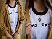 Atq Navajo Stamped Arrowhead Fob w/Turquoise Necklace c.1930