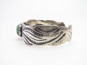 Historic Navajo Repoused & Stamped Ingot Silver Cuff c.1900～