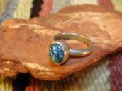 OLD PAWN Silver Ring w/SpiderWeb Turquoise