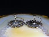 Vtg Thunderbird Applique Concho Screw-back Earring c.1940～