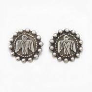Vtg Thunderbird Applique Concho Screw-back Earring c.1940～