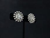 Vtg Thunderbird Applique Concho Screw-back Earring c.1940～