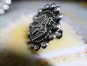 Vtg Thunderbird Applique Concho Screw-back Earring c.1940～