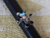 Vintage Zuni 『Mickey?』 Multi-Stone Inlay Silver Ring c.1975～