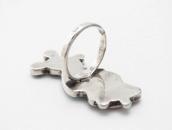 Vintage Zuni Gem Turquoise Inlay『Mickey?』Silver Ring c.1975～