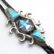 John Gordon Leekity Zuni Vintage Knifewing Inlay Bolo c.1950