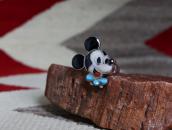 【Veronica Poblano】Vtg Zuni『Mickey』Inlay Silver Ring  in 1974