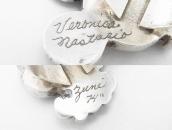 【Veronica Poblano】Vtg Zuni『Mickey』Inlay Silver Ring  in 1974