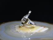 【Veronica Poblano】Vtg Zuni『Mickey』Inlay Silver Ring  in 1974