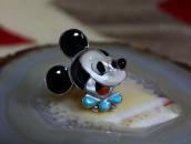 【Veronica Poblano】Vtg Zuni『Mickey』Inlay Silver Ring  in 1974