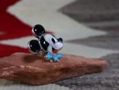 【Veronica Poblano】Vtg Zuni『Mickey』Inlay Silver Ring  in 1974