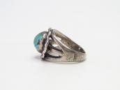 Early Navajo SplitShank IngotSilver Ring w/Turquoise c.1915～