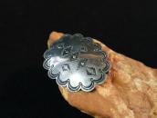 【UITA21/Ganscraft】 Navajo Stamped Silver Concho Pin  c.1945～