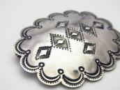 【UITA21/Ganscraft】 Navajo Stamped Silver Concho Pin  c.1945～