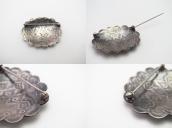 【UITA21/Ganscraft】 Navajo Stamped Silver Concho Pin  c.1945～