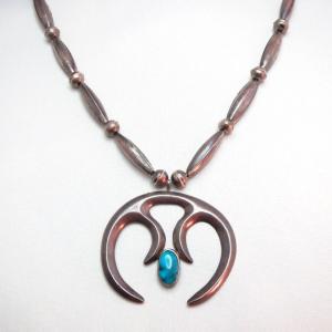 Vintage Bead & Naja Necklace w/Bisbee TQ  c.1970