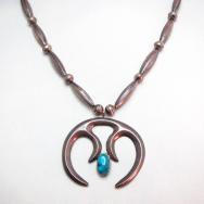 Vintage Bead & Naja Necklace w/Bisbee TQ  c.1970