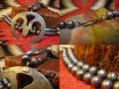Vintage Bead & Naja Necklace w/Bisbee TQ  c.1970