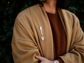 【UITA3】Vtg Navajo Spoon w/Snowman Pin Brooch c.1940～