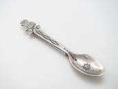 【UITA3】Vtg Navajo Spoon w/Snowman Pin Brooch c.1940～