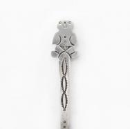 【UITA3】Vtg Navajo Spoon w/Snowman Pin Brooch c.1940～