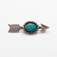 Atq 【Maisel's】 Stamped Arrow Shape Small Pin w/TQ  c.1940～
