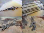 Old Rabbit Shaped Silver Small Charm Necklace  c.1980～