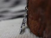 Old Rabbit Shaped Silver Small Charm Necklace  c.1980～