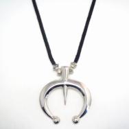 Vintage Casted Naja Necklace w/【JHQ】 Silver Beads  c.1970～