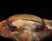 Antique 11 Turquoise Row Ingot Silver Cuff Bracelet  c.1910～