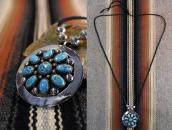 Vintage #8 Turquoise Pendant Top & Pin w/【JHQ】 Beads c.1950～