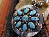 Vintage #8 Turquoise Pendant Top & Pin w/【JHQ】 Beads c.1950～