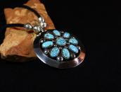 Vintage #8 Turquoise Pendant Top & Pin w/【JHQ】 Beads c.1950～