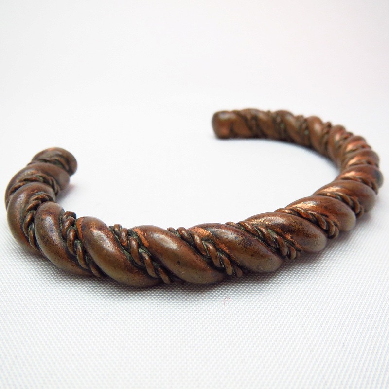 Vintage Twisted Wire Solid Copper Cuff