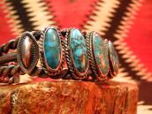 Vintage Twistedwire Cuff Lone Mt. Turquoise c.1950