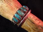 Vintage Twistedwire Cuff Lone Mt. Turquoise c.1950