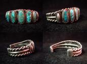 Vintage Twistedwire Cuff Lone Mt. Turquoise c.1950