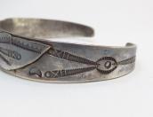 Antique Thunderbird Patch Ingot Silver Cuff Bracelet c.1930～