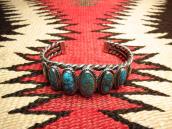 Vintage Twistedwire Cuff Lone Mt. Turquoise c.1950