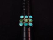 Vintage Zuni "Dishta Style" Turquoise Inlay Ring  c.1960