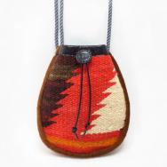 Antique Navajo Rug & Hair on Hide Marine Bag 【Lightning】