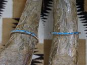 Vintage Zuni Gem Quality Turquoise Inlay Narrow Cuff  c.1960