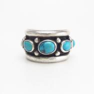 【UITA12/Julian Lovato】 Kewa Vintage Ring w/Turquoise  c.1965