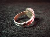 OLD PAWN Stamped Silver Ring with Turquoise