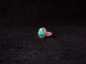 OLD PAWN Stamped Silver Ring with Turquoise
