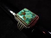 Vintage Split Ring with Square Turquoise   c.1970～