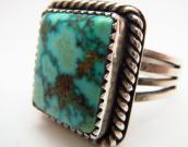 Vintage Split Ring with Square Turquoise   c.1970～
